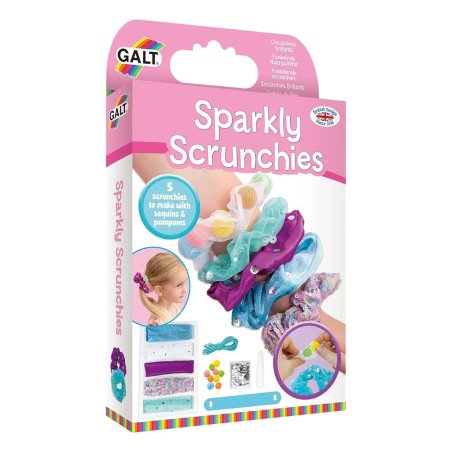 Kit de Sparkly Scrunchies Galt para manualidades para niños y niñas de 5 años