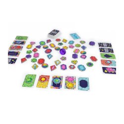 Gemas y cartas del juego de mesa La Morada Maldita, idea regalo para niños, juego familiar mucha diversión