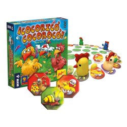 Componentes juego de mesa Cocoricó Cocorocó, juego infantil para disfrutar con pequeños, componentes de madera