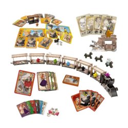 Componentes juego de mesa Colt Express Big Box, juegos entretenidos para familia, idea regalo día dle niño