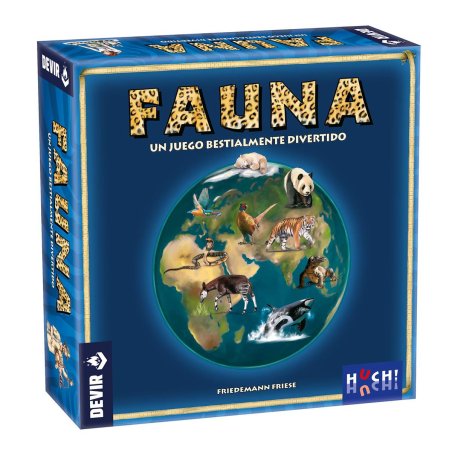 Portada juego de mesa Fauna, juego educativo de animales por Devir Chile en tienda juegos de mesa