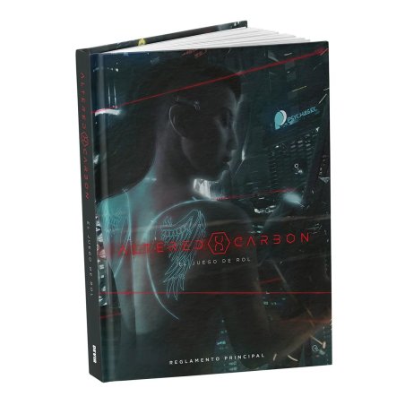 Portada libro de Altered Carbon: El Juego de Rol de Devir por Piedrabruja en tienda de juegos de mesa Aldeajuegos