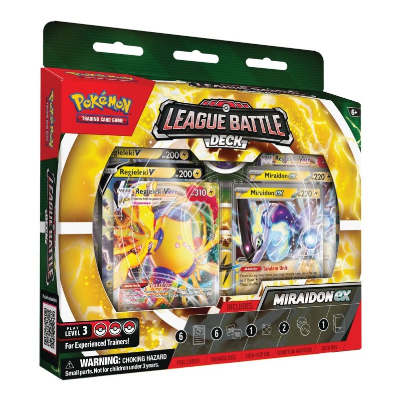 Baraja de combate de liga Pokémon Miraidon Ex por Devir en tienda juegos de mesa