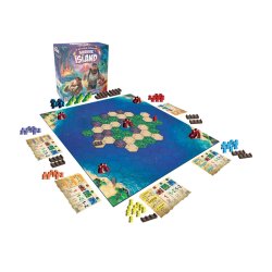 Componentes tablero juego de mesa Survive The Island juego familiar, juegos geek, idea regalo niño