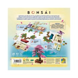 Parte trasera caja juego de mesa Bonsai, set colección, ensalada de puntos, juego de losetas