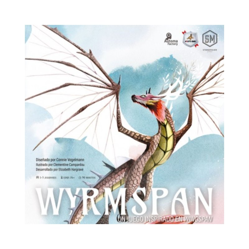 Juego de mesa Wyrmspan de Maldito Games por Cantarero coca en tienda de juegos de mesa Aldea Juegos