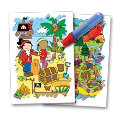 dibujos del Libro Mágico Agua - Piratas de Galt Toys, desarrollo motricidad fina 3 años