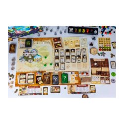 Contenido juego cooperativo medio avanzado Robinson Crusoe, revive historias en la isla maldita, entretenidas tardes de verano