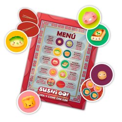 juego de mesa Sushi Go! Gira Y Come Dim Sum, un juego de mesa  familiar de Devir Chile ideal original para regalo